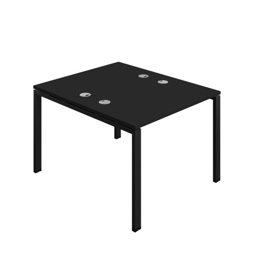 Synergy Bench with Cable Ports: 2 Person (FSC) : Goal Post Leg : 1000 700 Black/Black