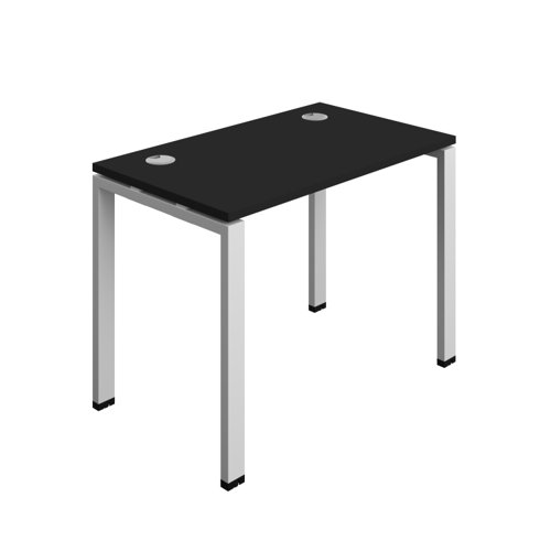 Synergy Bench with Cable Ports: 1 Person (FSC) : Goal Post Leg : 1000 700 Black/Silver