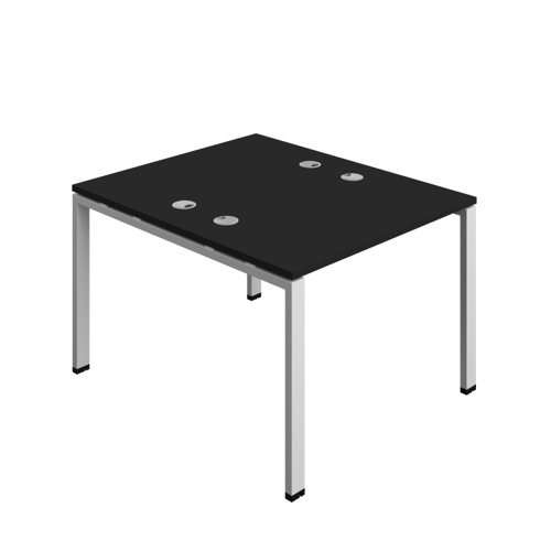Synergy Bench with Cable Ports: 2 Person (FSC) : Goal Post Leg : 1000 700 Black/Silver