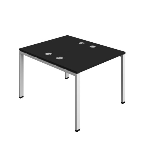 Synergy Bench with Cable Ports: 2 Person (FSC) : Goal Post Leg : 1000 700 Black/White