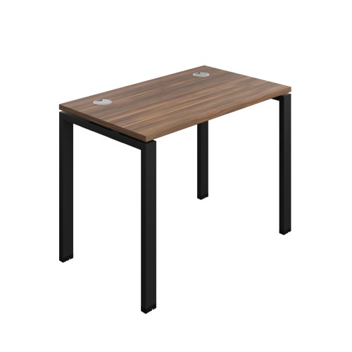 Synergy Bench with Cable Ports: 1 Person (FSC) : Goal Post Leg : 1000 700 Dark Walnut/Black