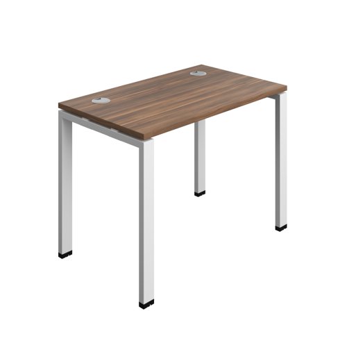 Synergy Bench with Cable Ports: 1 Person (FSC) : Goal Post Leg : 1000 700 Dark Walnut/White