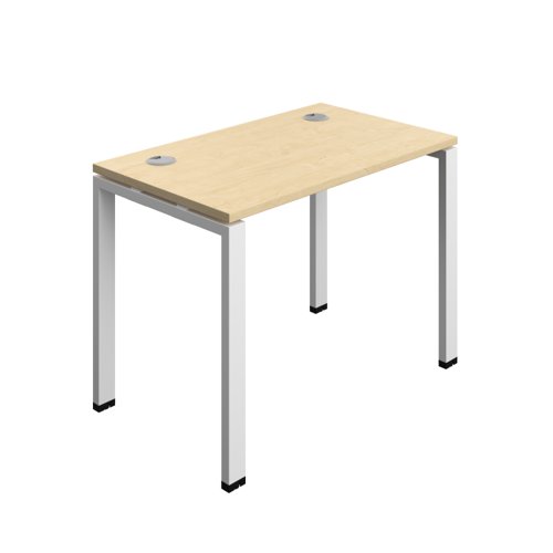 Synergy Bench with Cable Ports: 1 Person (FSC) : Goal Post Leg : 1000 700 Maple/White
