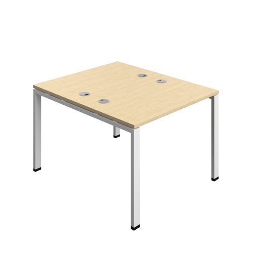 Synergy Bench with Cable Ports: 2 Person (FSC) : Goal Post Leg : 1000 700 Maple/White