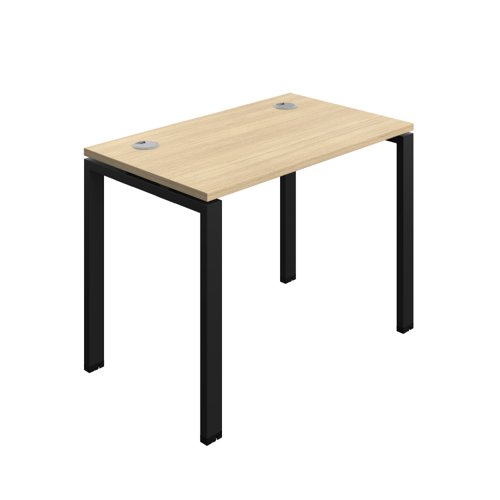 Synergy Bench with Cable Ports: 1 Person (FSC) : Goal Post Leg : 1000 700 Nova Oak/Black