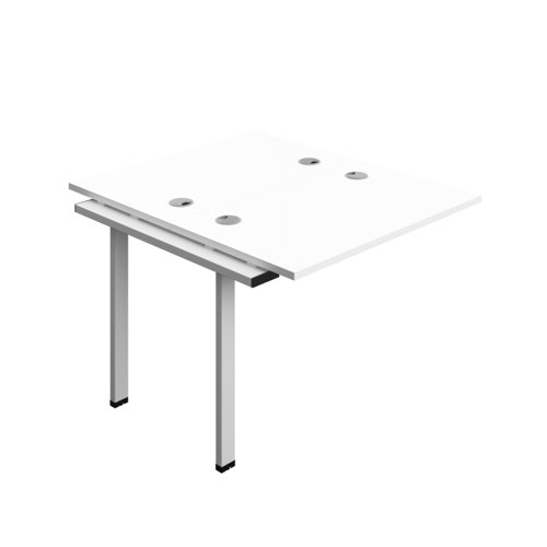 Synergy Bench Extension with Cable Ports: 2 Person (FSC) : 1000 700 White/Silver