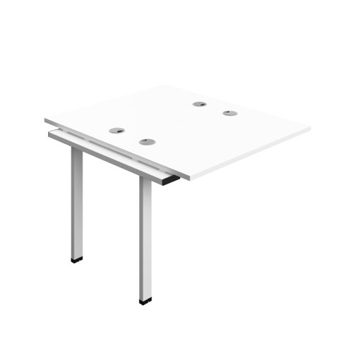 Synergy Bench Extension with Cable Ports: 2 Person (FSC) : 1000 700 White/White