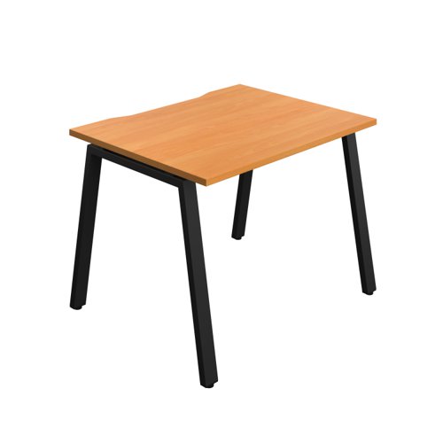 Synergy Bench with Cut Out: 1 Person (FSC) : A-Frame Leg : 1000 800 Beech/Black