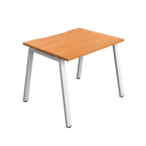 Synergy Bench with Cut Out: 1 Person (FSC) : A-Frame Leg : 1000 800 Beech/White