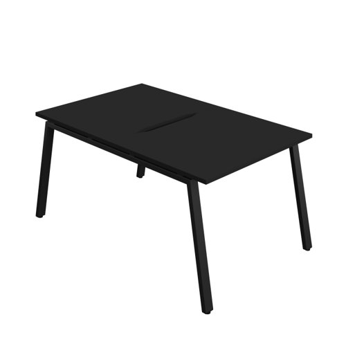 Synergy Bench with Cut Out: 2 Person (FSC) : A-Frame Leg : 1000 800 Black/Black