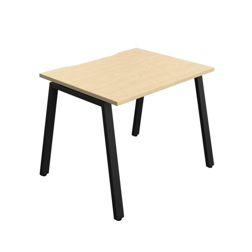 Synergy Bench with Cut Out: 1 Person (FSC) : A-Frame Leg : 1000 800 Maple/Black
