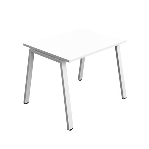 Synergy Bench with Cut Out: 1 Person (FSC) : A-Frame Leg : 1000 800 White/White