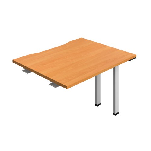 Synergy Bench Extension with Cut Out: 1 Person (FSC) : 1000 800 Beech/Silver