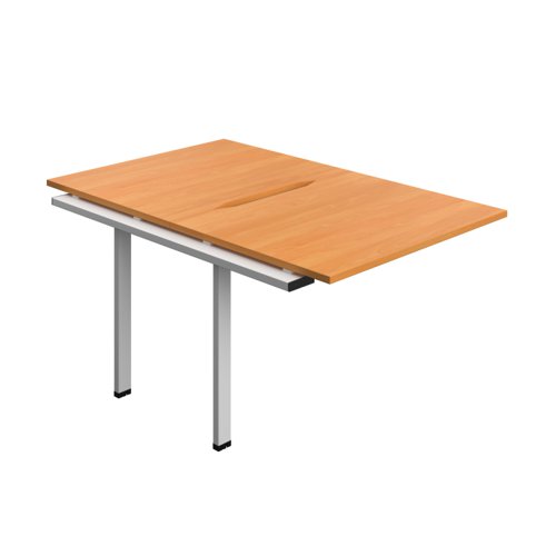 Synergy Bench Extension with Cut Out: 2 Person (FSC) : 1000 800 Beech/Silver