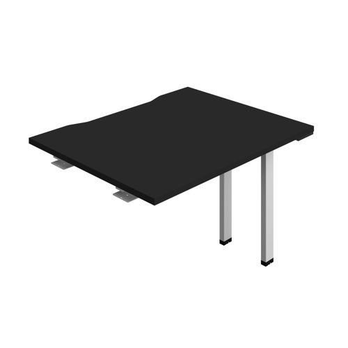 Synergy Bench Extension with Cut Out: 1 Person (FSC) : 1000 800 Black/Silver