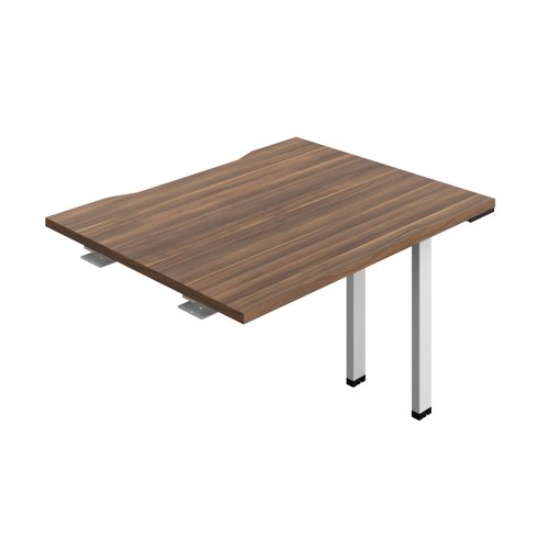 Synergy Bench Extension with Cut Out: 1 Person (FSC) : 1000 800 Dark Walnut/White