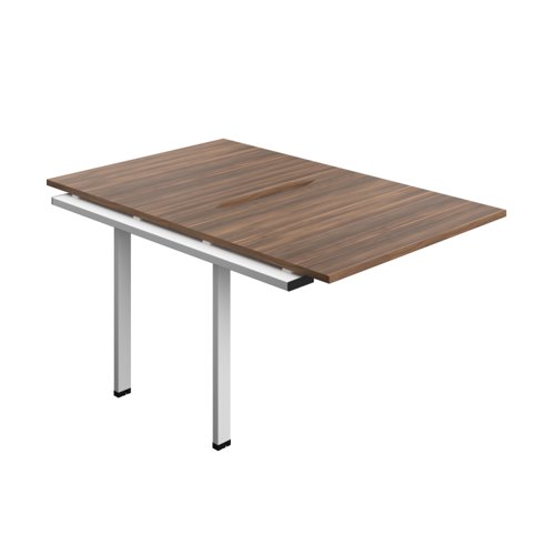 Synergy Bench Extension with Cut Out: 2 Person (FSC) : 1000 800 Dark Walnut/White
