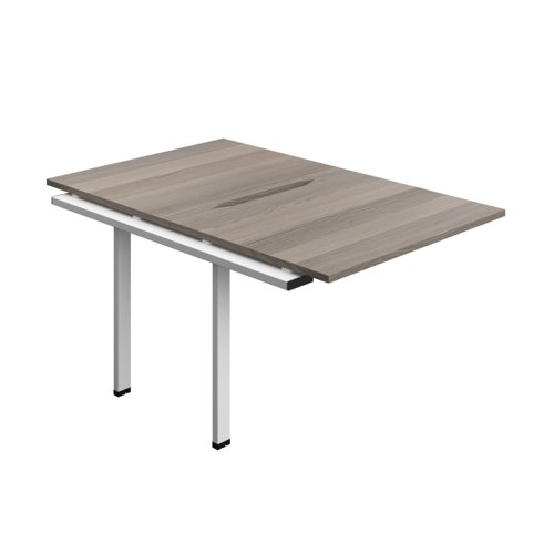 Synergy Bench Extension with Cut Out: 2 Person (FSC) : 1000 800 Grey Oak/White