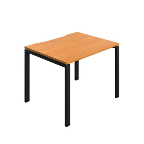 Synergy Bench with Cut Out: 1 Person (FSC) : Goal Post Leg : 1000 800 Beech/Black
