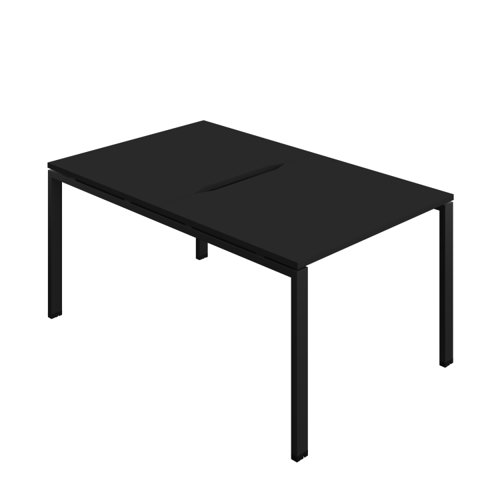Synergy Bench with Cut Out: 2 Person (FSC) : Goal Post Leg : 1000 800 Black/Black