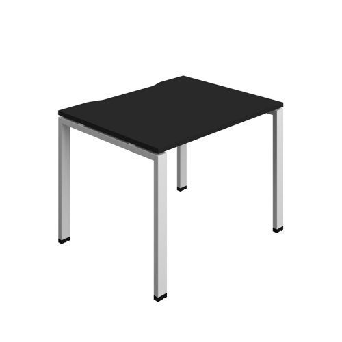 Synergy Bench with Cut Out: 1 Person (FSC) : Goal Post Leg : 1000 800 Black/Silver
