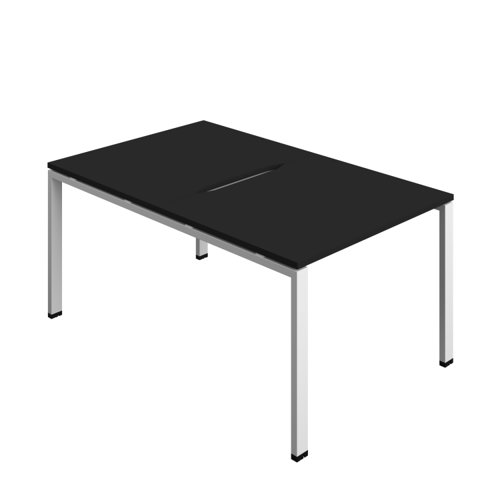 Synergy Bench with Cut Out: 2 Person (FSC) : Goal Post Leg : 1000 800 Black/White