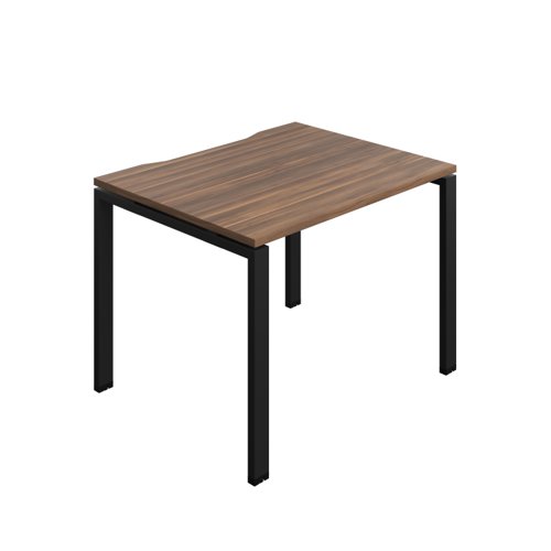 Synergy Bench with Cut Out: 1 Person (FSC) : Goal Post Leg : 1000 800 Dark Walnut/Black