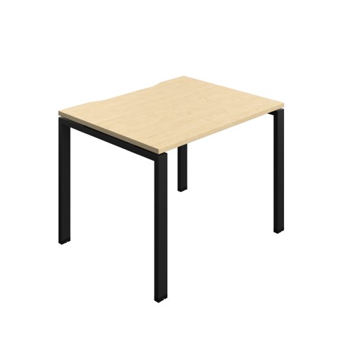 Synergy Bench with Cut Out: 1 Person (FSC) : Goal Post Leg : 1000 800 Maple/Black