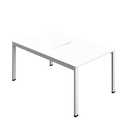 Synergy Bench with Cut Out: 2 Person (FSC) : Goal Post Leg : 1000 800 White/White