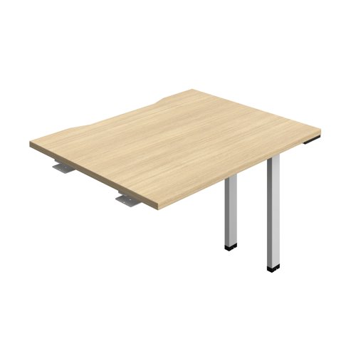 Synergy Bench Extension with Cut Out: 1 Person (FSC) : 1000 800 Nova Oak/Silver
