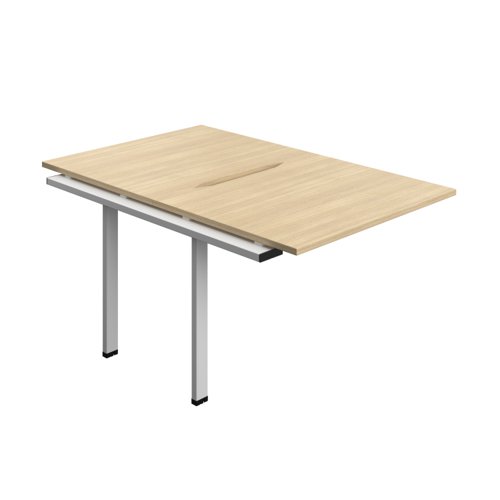 Synergy Bench Extension with Cut Out: 2 Person (FSC) : 1000 800 Nova Oak/Silver