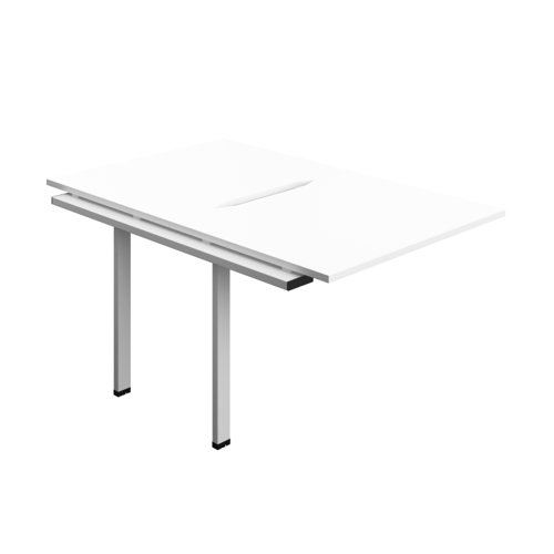Synergy Bench Extension with Cut Out: 2 Person (FSC) : 1000 800 White/Silver