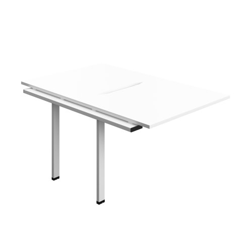 Synergy Bench Extension with Cut Out: 2 Person (FSC) : 1000 800 White/White