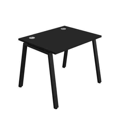 Synergy Bench with Cable Ports: 1 Person (FSC) : A-Frame Leg : 1000 800 Black/Black