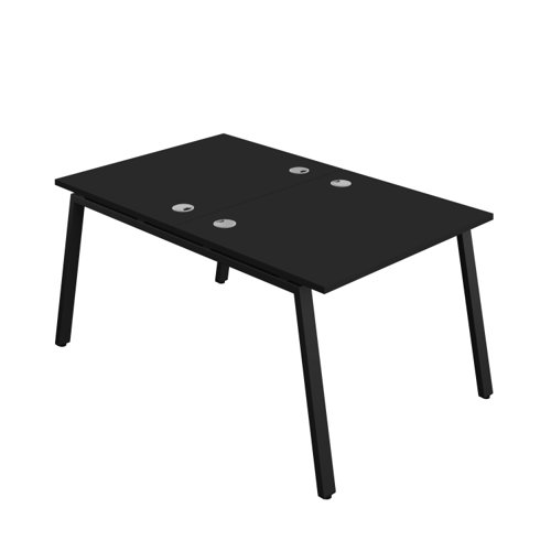 Synergy Bench with Cable Ports: 2 Person (FSC) : A-Frame Leg : 1000 800 Black/Black