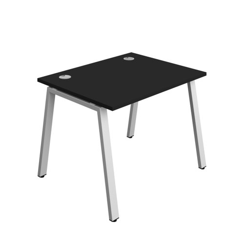 Synergy Bench with Cable Ports: 1 Person (FSC) : A-Frame Leg : 1000 800 Black/Silver