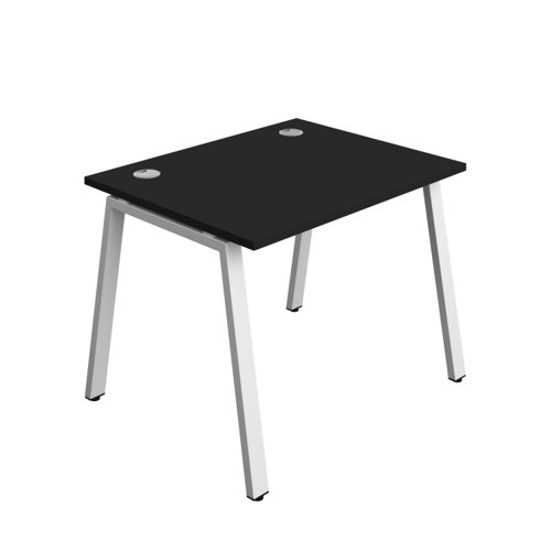 Synergy Bench with Cable Ports: 1 Person (FSC) : A-Frame Leg : 1000 800 Black/White