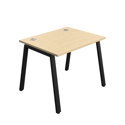 Synergy Bench with Cable Ports: 1 Person (FSC) : A-Frame Leg : 1000 800 Maple/Black