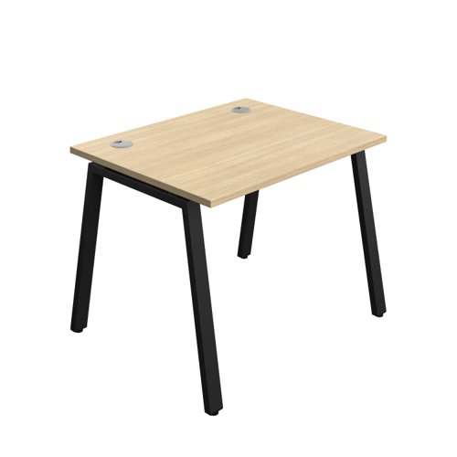 Synergy Bench with Cable Ports: 1 Person (FSC) : A-Frame Leg : 1000 800 Nova Oak/Black