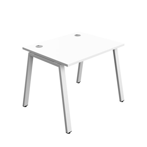 Synergy Bench with Cable Ports: 1 Person (FSC) : A-Frame Leg : 1000 800 White/White