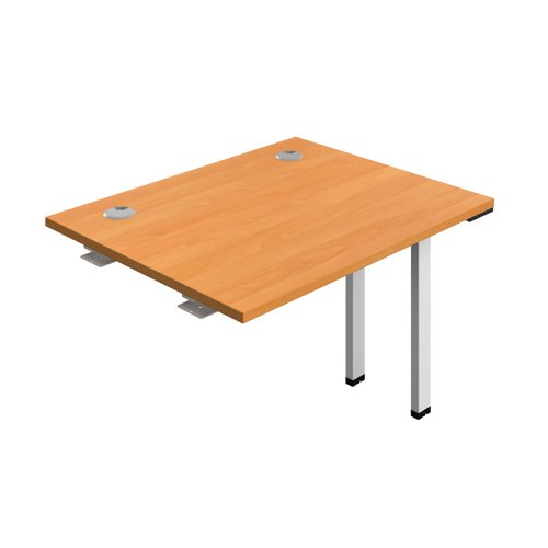 Synergy Bench Extension with Cable Ports: 1 Person (FSC) : 1000 800 Beech/White