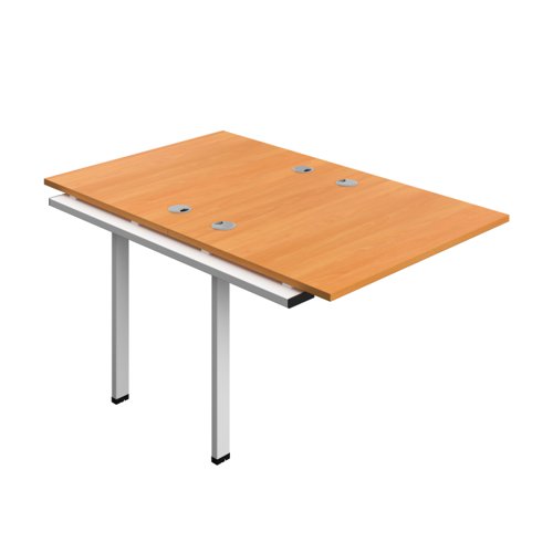 Synergy Bench Extension with Cable Ports: 2 Person (FSC) : 1000 800 Beech/White