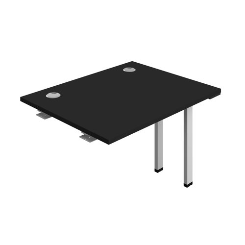 Synergy Bench Extension with Cable Ports: 1 Person (FSC) : 1000 800 Black/Silver