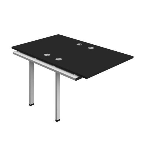 Synergy Bench Extension with Cable Ports: 2 Person (FSC) : 1000 800 Black/Silver