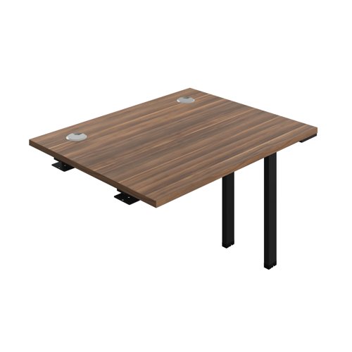 Synergy Bench Extension with Cable Ports: 1 Person (FSC) : 1000 800 Dark Walnut/Black