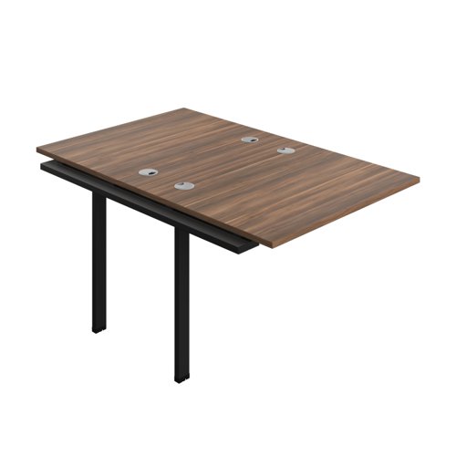 Synergy Bench Extension with Cable Ports: 2 Person (FSC) : 1000 800 Dark Walnut/Black