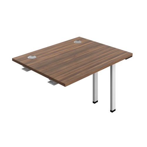Synergy Bench Extension with Cable Ports: 1 Person (FSC) : 1000 800 Dark Walnut/White