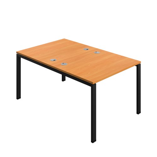 Synergy Bench with Cable Ports: 2 Person (FSC) : Goal Post Leg : 1000 800 Beech/Black