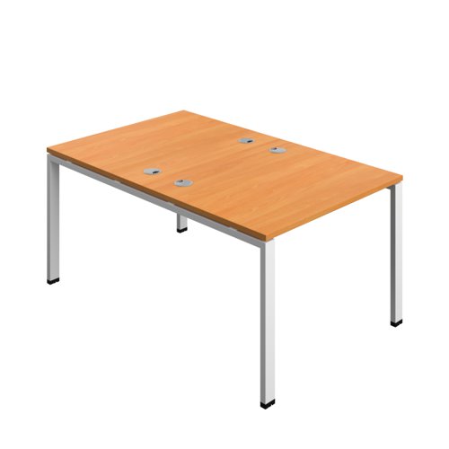 Synergy Bench with Cable Ports: 2 Person (FSC) : Goal Post Leg : 1000 800 Beech/White