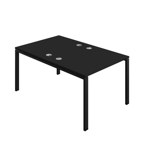 Synergy Bench with Cable Ports: 2 Person (FSC) : Goal Post Leg : 1000 800 Black/Black